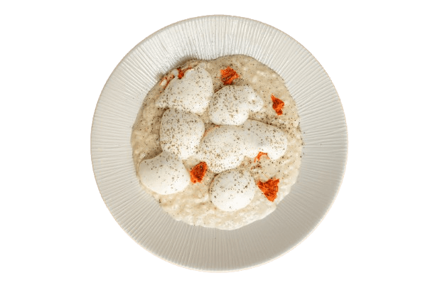 Cacio pepe risotto with nduja